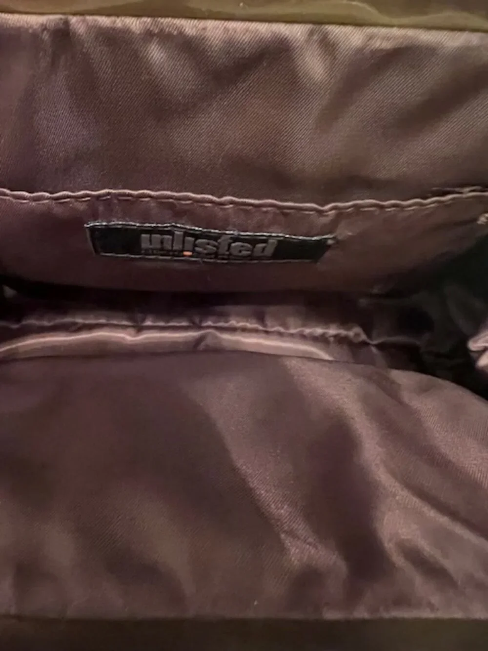 UNLISTED Kenneth‎ Cole vintage-style satin brown clutch metal frame ball clasp